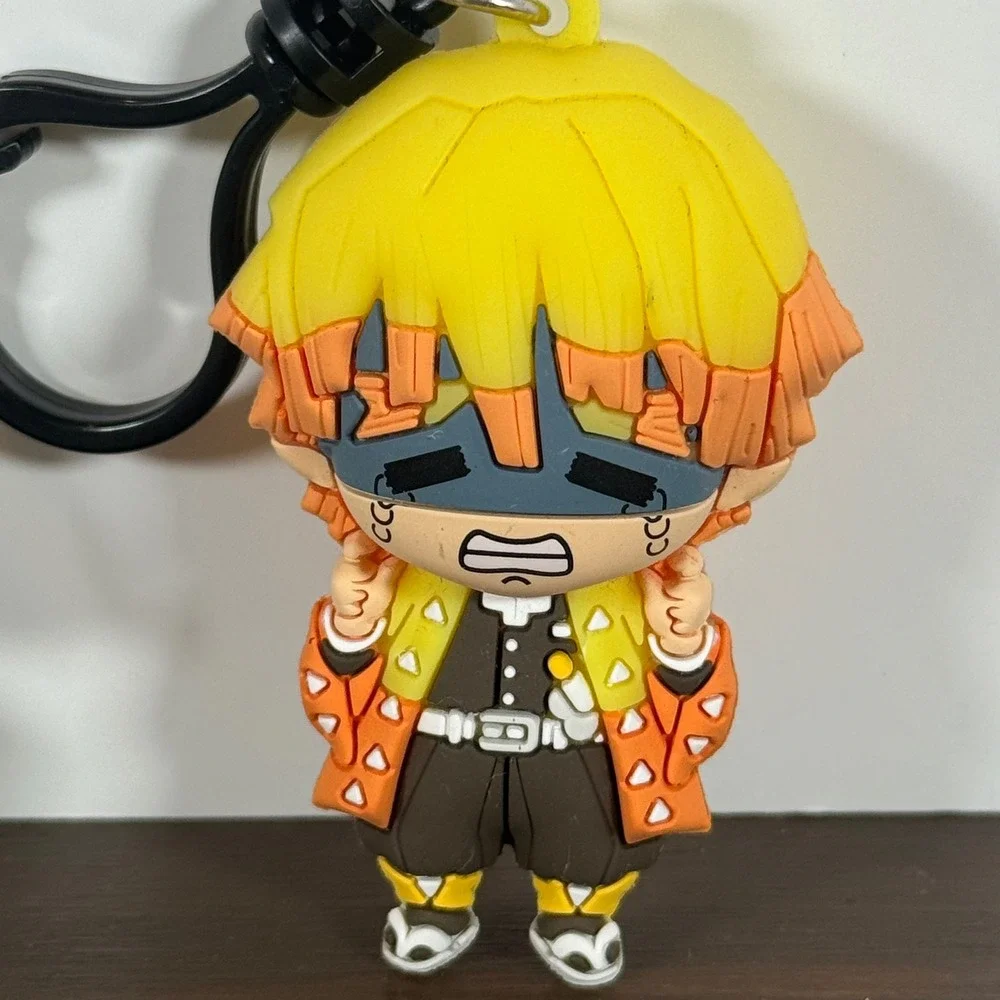 Demon Slayer Bag Clip Zenitsu Hinaki Ubuyashiki 3D Foam Keychain Monogram Lot 2